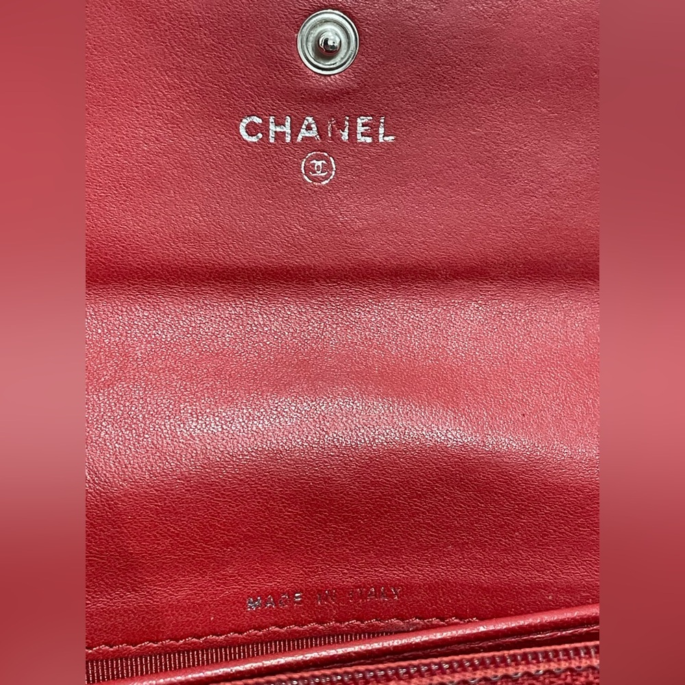Authentic Chanel Lambskin Quilted Long Flap Wallet - Picture 5 of 12